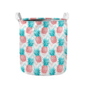 Bright Zig Zag Pineapple Pattern Print Collapsible Laundry Basket