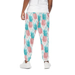 Bright Zig Zag Pineapple Pattern Print Cotton Pants