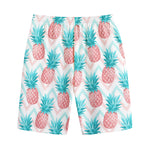Bright Zig Zag Pineapple Pattern Print Cotton Shorts