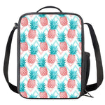 Bright Zig Zag Pineapple Pattern Print Crossbody Lunch Bag