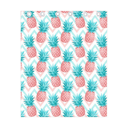 Bright Zig Zag Pineapple Pattern Print Curtain