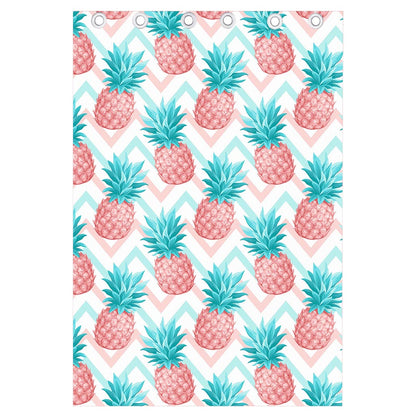 Bright Zig Zag Pineapple Pattern Print Curtain