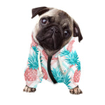 Bright Zig Zag Pineapple Pattern Print Dog Zip Up Hoodie
