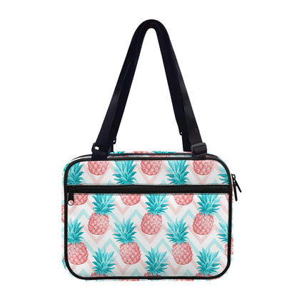 Bright Zig Zag Pineapple Pattern Print Double Strap Bible Bag