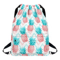 Bright Zig Zag Pineapple Pattern Print Drawstring Backpack
