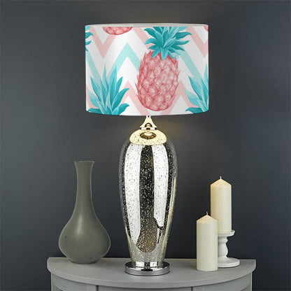 Bright Zig Zag Pineapple Pattern Print Drum Lamp Shade