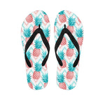 Bright Zig Zag Pineapple Pattern Print Flip Flops