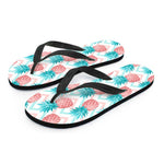 Bright Zig Zag Pineapple Pattern Print Flip Flops
