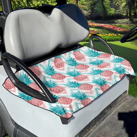 Bright Zig Zag Pineapple Pattern Print Golf Cart Seat Cover