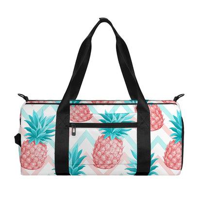 Bright Zig Zag Pineapple Pattern Print Gym Bag