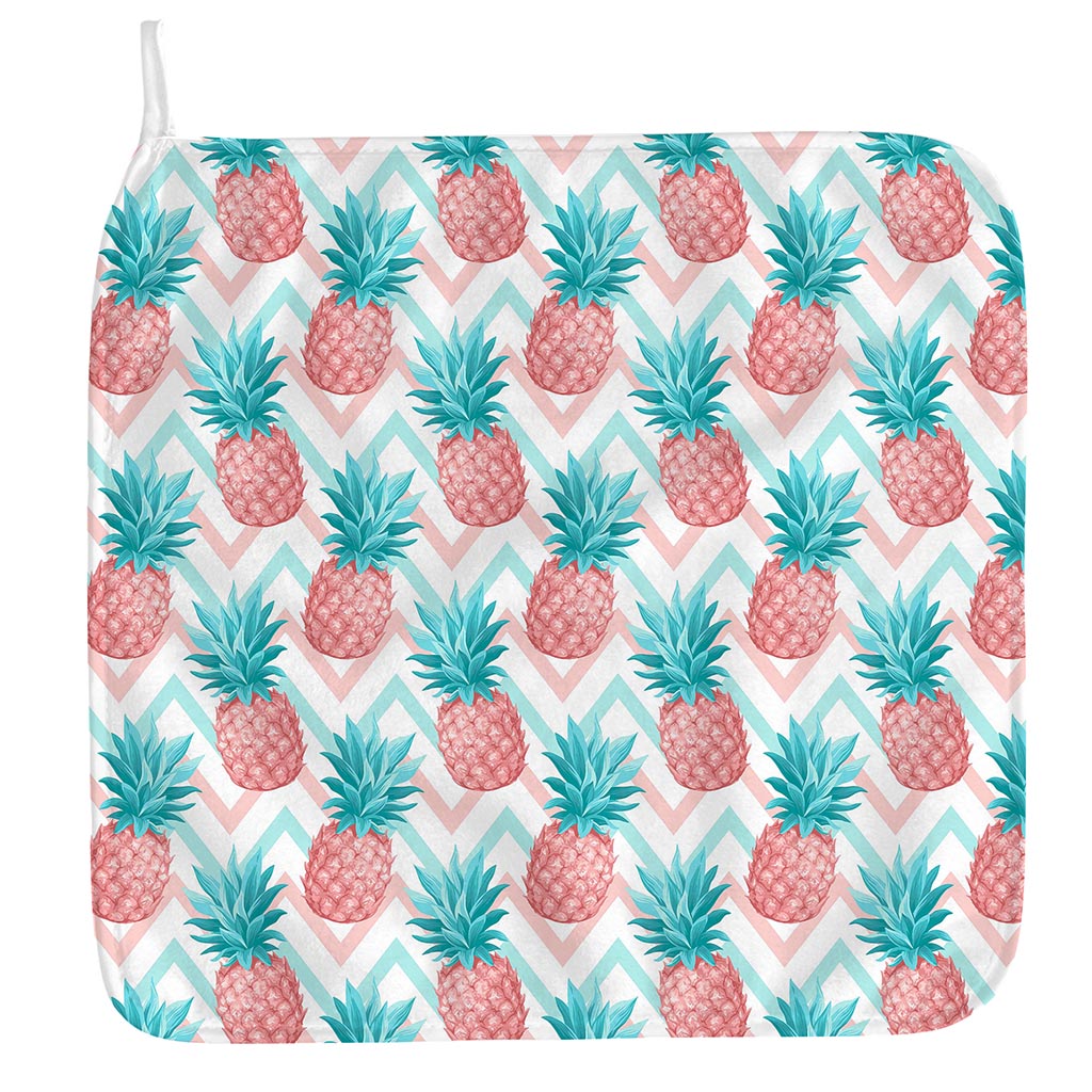 Bright Zig Zag Pineapple Pattern Print Hand Towel