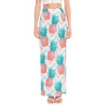 Bright Zig Zag Pineapple Pattern Print High Slit Maxi Skirt