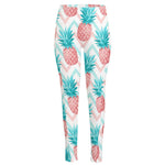 Bright Zig Zag Pineapple Pattern Print High-Waisted Pocket Leggings