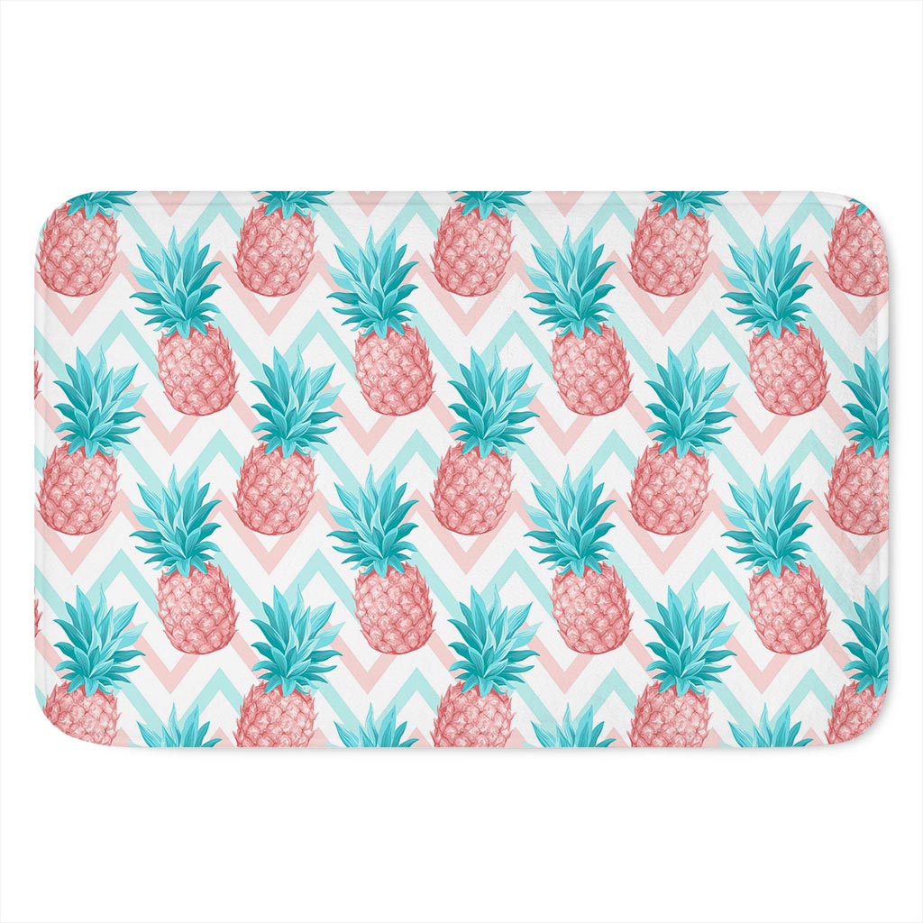 Bright Zig Zag Pineapple Pattern Print Indoor Door Mat