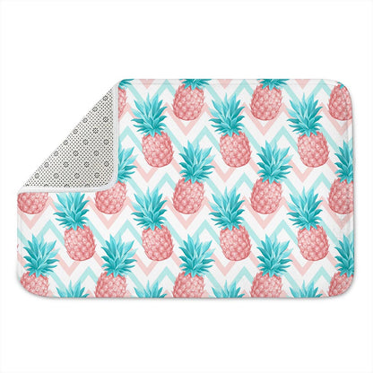 Bright Zig Zag Pineapple Pattern Print Indoor Door Mat