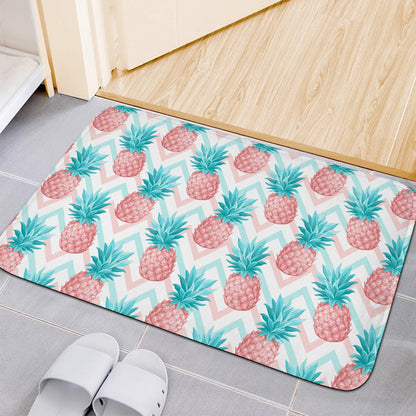 Bright Zig Zag Pineapple Pattern Print Indoor Door Mat