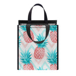 Bright Zig Zag Pineapple Pattern Print Insulated Lunch Tote
