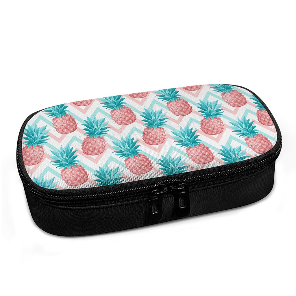 Bright Zig Zag Pineapple Pattern Print Insulin Cooler Travel Case