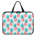 Bright Zig Zag Pineapple Pattern Print Laptop Sleeve With Handle
