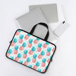 Bright Zig Zag Pineapple Pattern Print Laptop Sleeve With Handle