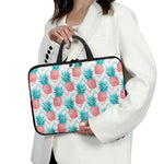 Bright Zig Zag Pineapple Pattern Print Laptop Sleeve With Handle