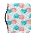 Bright Zig Zag Pineapple Pattern Print Leather Bible Cover