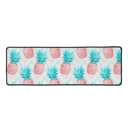 Bright Zig Zag Pineapple Pattern Print Long Kitchen Mat