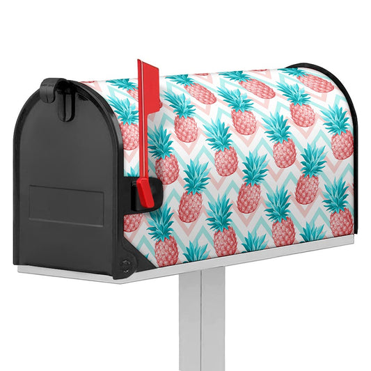 Bright Zig Zag Pineapple Pattern Print Mailbox Cover