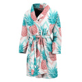 Bright Zig Zag Pineapple Pattern Print Men's Bathrobe