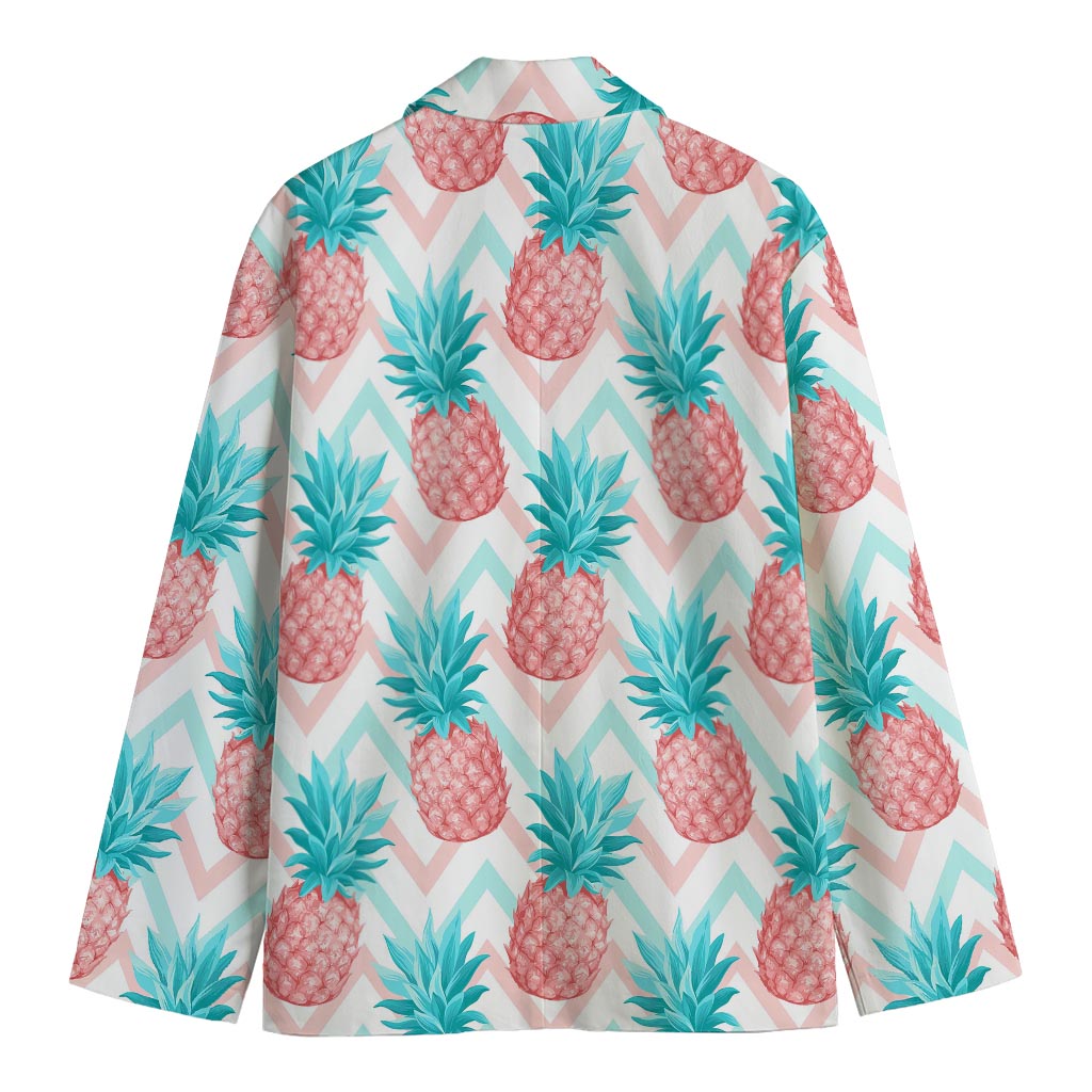 Bright Zig Zag Pineapple Pattern Print Men's Blazer