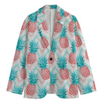 Bright Zig Zag Pineapple Pattern Print Men's Cotton Blazer