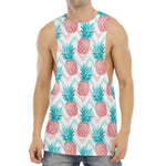 Bright Zig Zag Pineapple Pattern Print Men's Muscle Tank Top