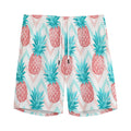 Bright Zig Zag Pineapple Pattern Print Men's Athletic Shorts