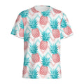 Bright Zig Zag Pineapple Pattern Print Men's Athletic T-Shirt