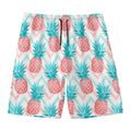 Bright Zig Zag Pineapple Pattern Print Men's Swim Trunks