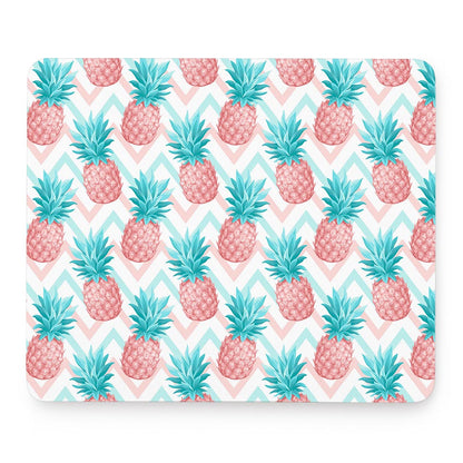 Bright Zig Zag Pineapple Pattern Print Mouse Pad