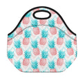 Bright Zig Zag Pineapple Pattern Print Neoprene Lunch Bag