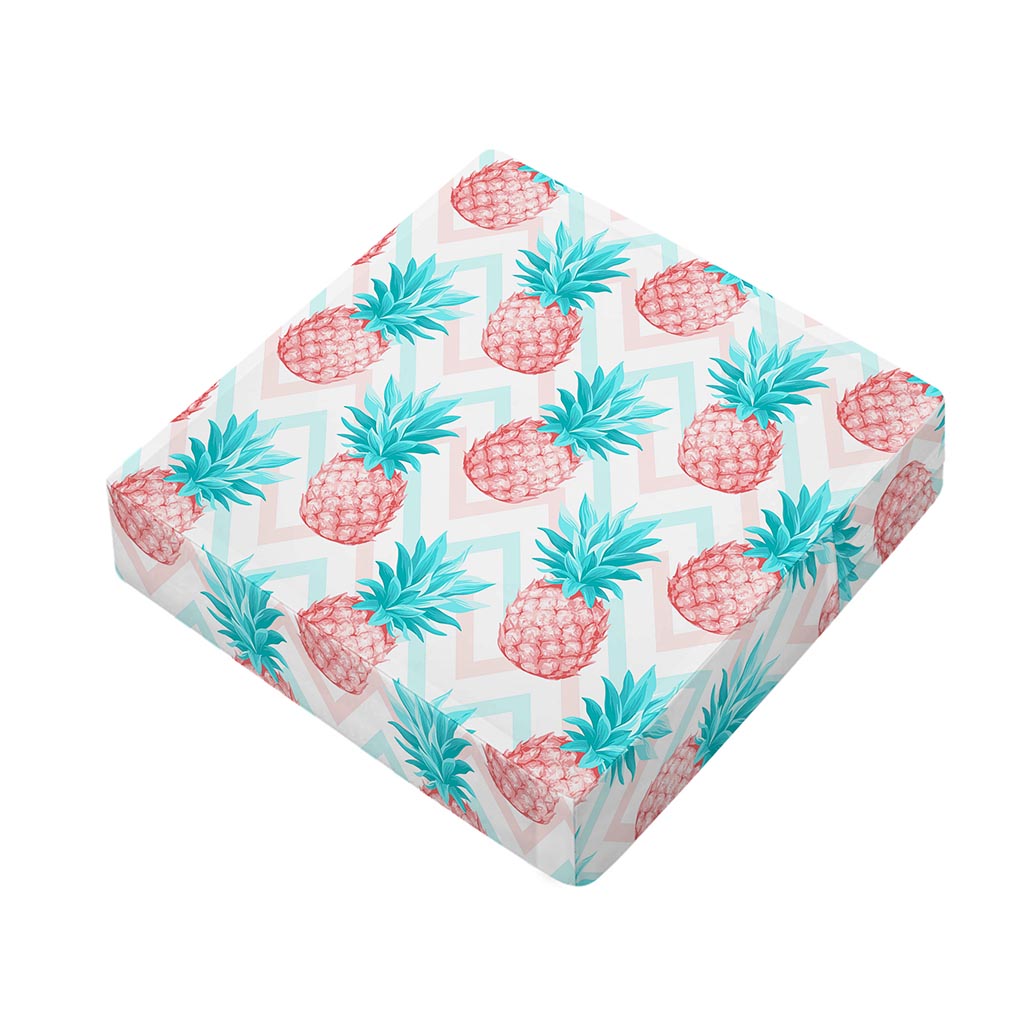 Bright Zig Zag Pineapple Pattern Print Outdoor Seat Cushion Cover
