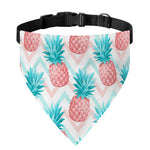 Bright Zig Zag Pineapple Pattern Print Over The Collar Dog Bandana