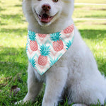 Bright Zig Zag Pineapple Pattern Print Over The Collar Dog Bandana