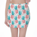 Bright Zig Zag Pineapple Pattern Print Pencil Mini Skirt
