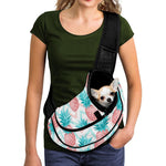 Bright Zig Zag Pineapple Pattern Print Pet Sling Carrier
