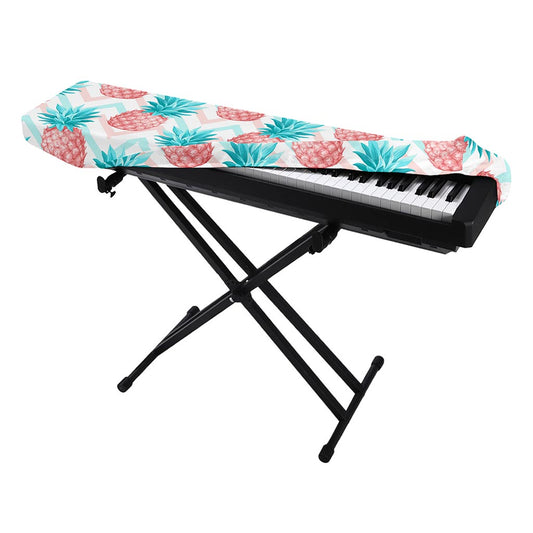 Bright Zig Zag Pineapple Pattern Print Piano Keyboard Cover