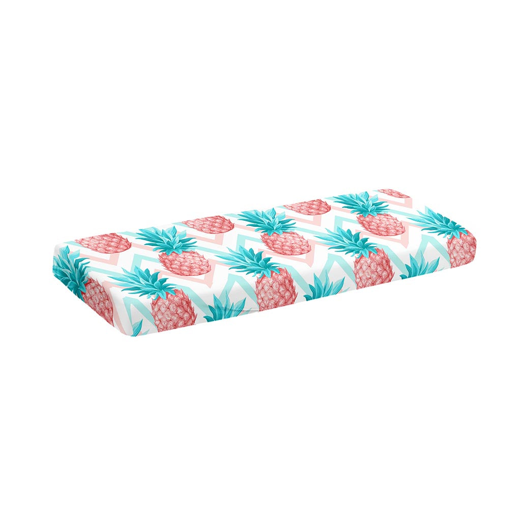 Bright Zig Zag Pineapple Pattern Print Piano Keyboard Cover