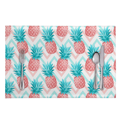 Bright Zig Zag Pineapple Pattern Print Placemat