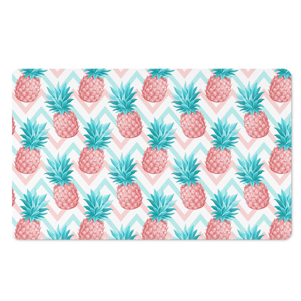 Bright Zig Zag Pineapple Pattern Print Polyester Doormat