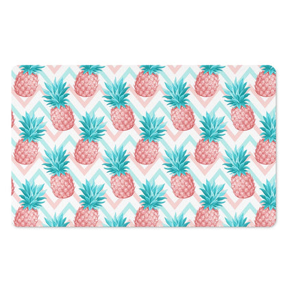 Bright Zig Zag Pineapple Pattern Print Polyester Doormat