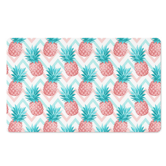 Bright Zig Zag Pineapple Pattern Print Polyester Doormat