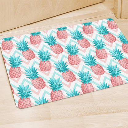 Bright Zig Zag Pineapple Pattern Print Polyester Doormat