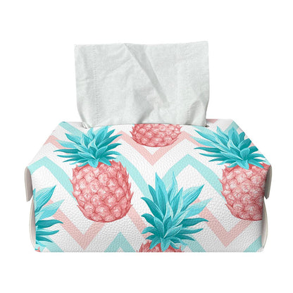 Bright Zig Zag Pineapple Pattern Print Rectangle Tissue Box Cover